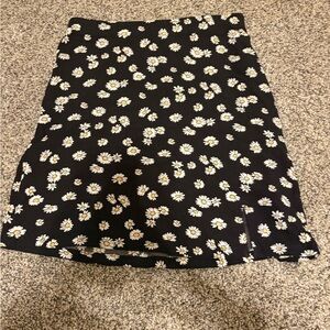 Hollister Black Floral Pencil Skirt